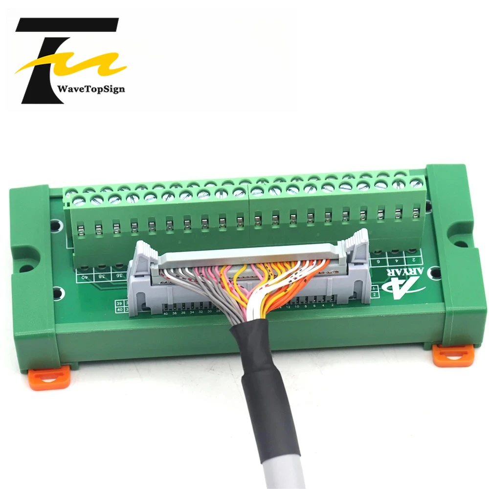 웨이브탑사인 Idc40 터미널 블록 브레이크아웃 보드 Idc40 커넥터 Plc 릴레이 어댑터 Idc40 브레이크아웃 보드 Idc40 데이터 케이블