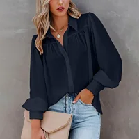 Leisure White Yellow Shirts Button Lapel Cardigan Top Lady Loose Long Sleeve Oversized Shirt Womens Blouses Casual Tunic Blusas - Image 4
