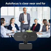 Webcam 4K, mini caméra 1080P, webcam Full HD 2K avec microphone, 30fps, webcam USB pour mise au point automatique, caméra vidéo pour PC portable 4