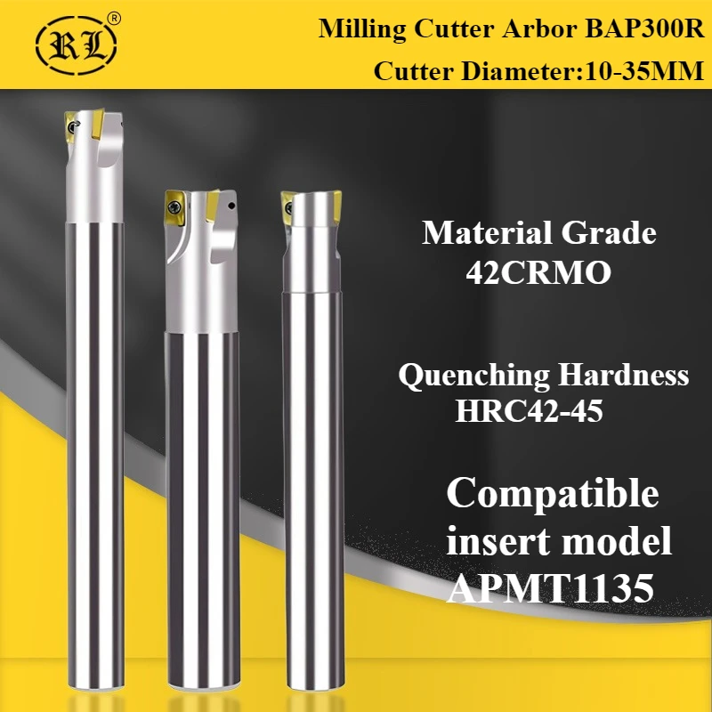 300R C20-20-120 CNC Indexable End Mill – APMT1135 Carbide Milling Cutter Bar for Roughing, Face & Shoulder Milling 1