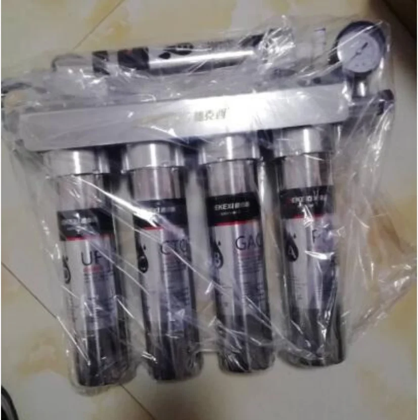 เครื่องกรองน้ำสแตนเลสฟอลีย์คุณภาพสูง 220V สำหรับดื่มโดยตรง ระบบกรองอัลตร้าฟิลเตรชั่น 7 ขั้นตอน FW 1