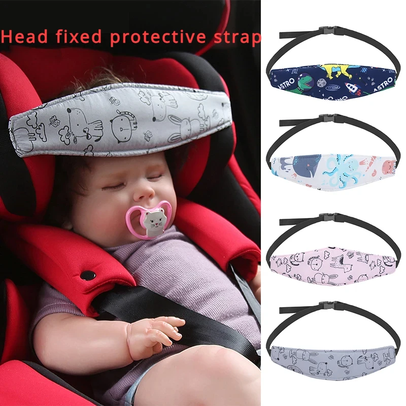 Baby Head Fixation Belt Car Seat Head Support Pushcart Adjustable Sleep Positioner Safety Pillow