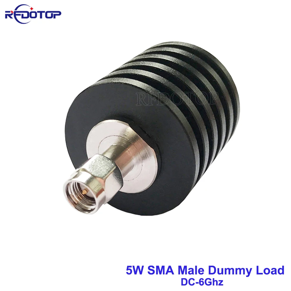 

5W DC-6GHz SMA Male RF Coaxial Termination Dummy Load SWR＜1.2 50 Ohm Connector Socket Brass Straight Coaxial RF Adapters