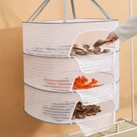 Drying Net 3layer Hanging Clothes Drying Nets for Fruit Herbs Foods Dryer Cage Breathable Storage Rack Cleaning Dry Tools 2