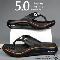 Men's Summer Outdoor Sports Beach Shoes Anti-slip Trendy Flip Flops Thick Bottom EVA Material Indoor Slippers for Adult