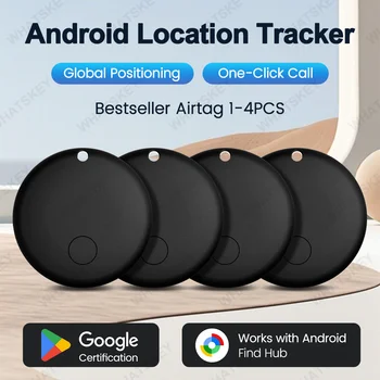 Set di 4 Localizzatori GPS Google Find My per Android, Dispositivi Indossabili Smart Tracker, Tag per Auto, Chiavi, Borsa, Portafoglio