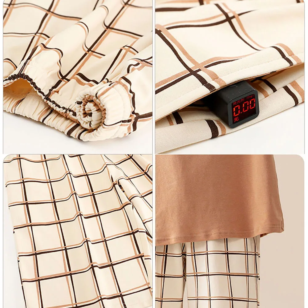 L-3XL 7A Anti Mite Antibacterial 100% Cotton Sleepwear Spring Summer Korean Style Cartoon Short Sets Loose Soft Thin Pajamas Set