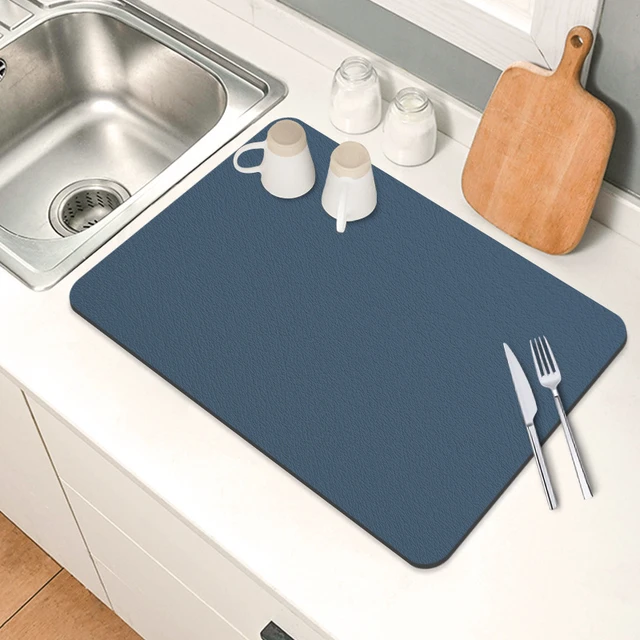 Kitchen Countertop Drainage Mat Diatom Mud Water Absorption Soft Cushion  Desktop Bar Tableware Cup Dry Non-slip Mat - AliExpress