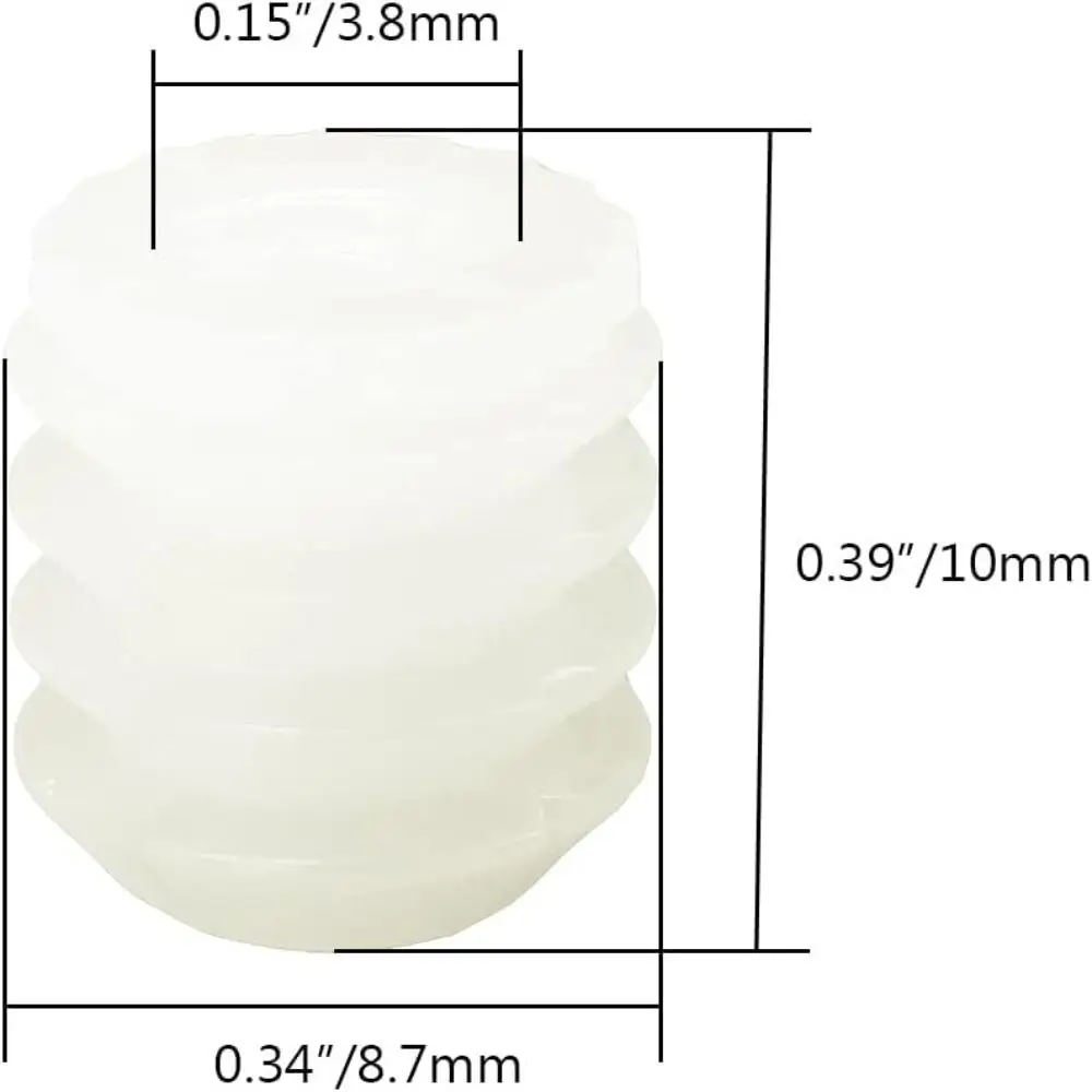 Plastic Dowels Hinge Dowel Inserts 0.34"x0.39" Cabinet Door Screw Dowel Inserts Portable Nut Kit Assortments Bathroom Hardware