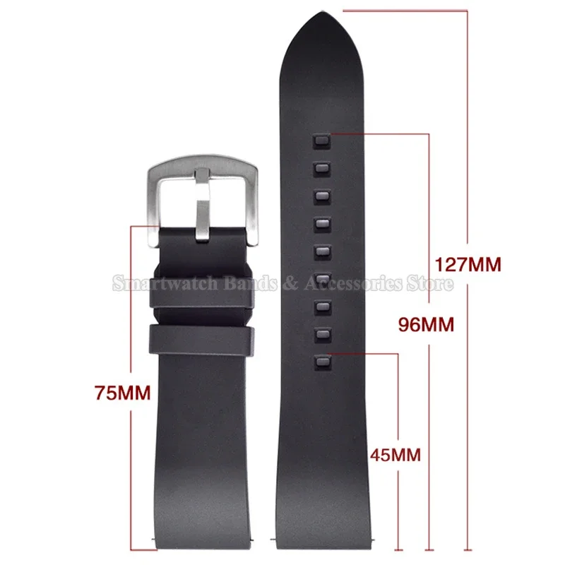 Versatile Silicone Quick Release Sport Watch Strap - Durable Rubber Wristband