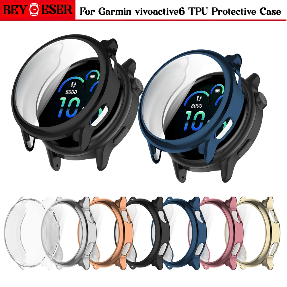 Premium Soft Silicone Plating TPU Watch Case with Full Cover Protective Screen