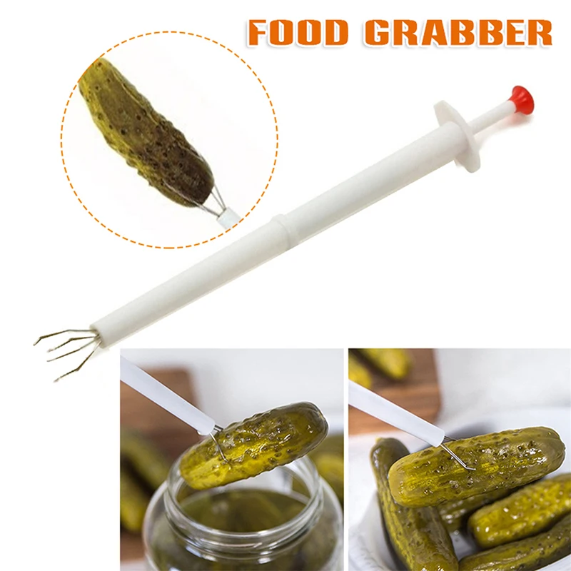 Flexible Pickle Picker Gherkins Cucumber Pickle Grabber Tools Red