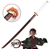 104cm Demon Slayer Sword Weapon  Rengoku Kyoujurou Cosplay Sword 1:1 Anime Ninja Knife PU toy 1