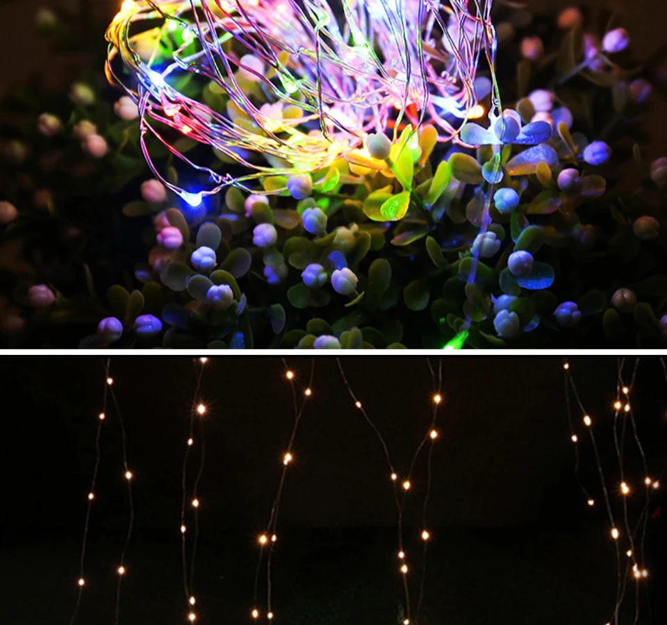FOXGBF indoor Outdoor christmas led string lights 10M 100LEDs Luces Decoracion fairy light holiday lights lighting tree garland (9)