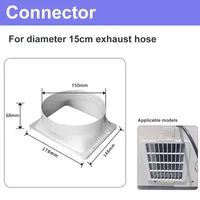 Connecteur de tuyau d'évacuation pour climatiseur portable, adaptateur de raccord pour port d'évacuation de climatisation, pièces de conduit de ventilation 4