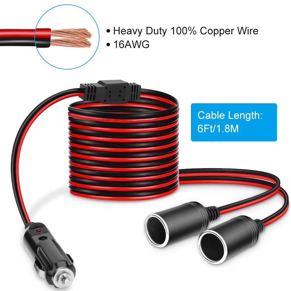 Bloopow-1.8M 16AWG    ڵ ̺, 1-2 DC 12V     Ʈ й 