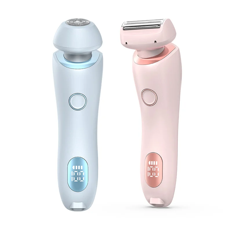 Electric Shaver Portable Waterproof 2 In 1 Painless Shaving Knife Lady Private Part Hair Shaver Trimmer Epilator Bikini Trimmer Electric Razors