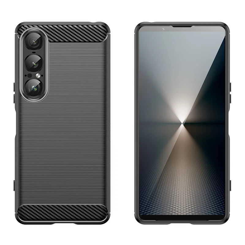Durable Soft Silicone Carbon Fiber Phone Case Cover