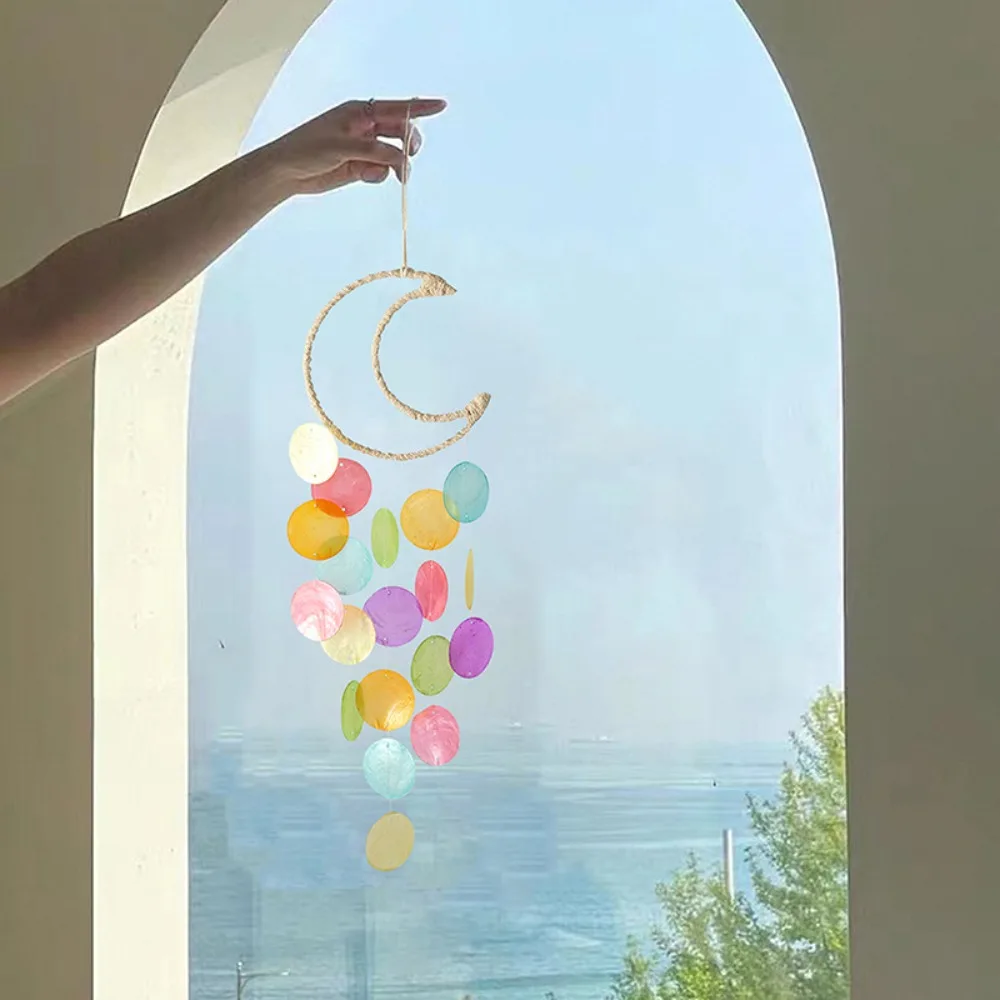 조개 바람 종소리 야외 실내 교수형 드림 캐처 어린이 방 보육 장식 파티오, 정원, 마당 창 생일 선물