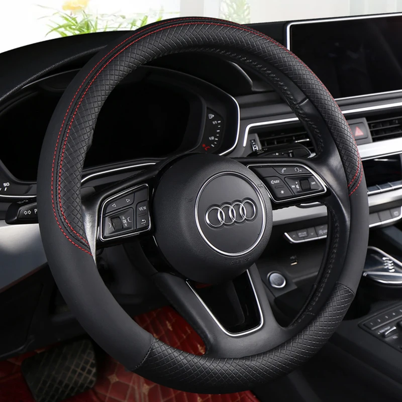 Motopets Car Anti-Slip Steering wheel Cover Universal Truck Steering Wheel Protective Cover Fashion Style 40 45cm 15.7inch 17.7 steering wheel cover