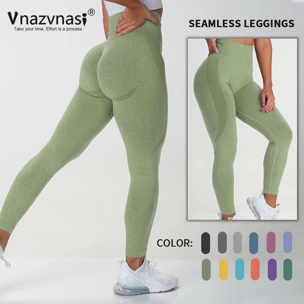 

Vnazvnasi Seamless Yoga Pants Crescent High Waist Sport Leggings for Fitness Push Up Tights Workout Clothes Sportswear Woman Gym