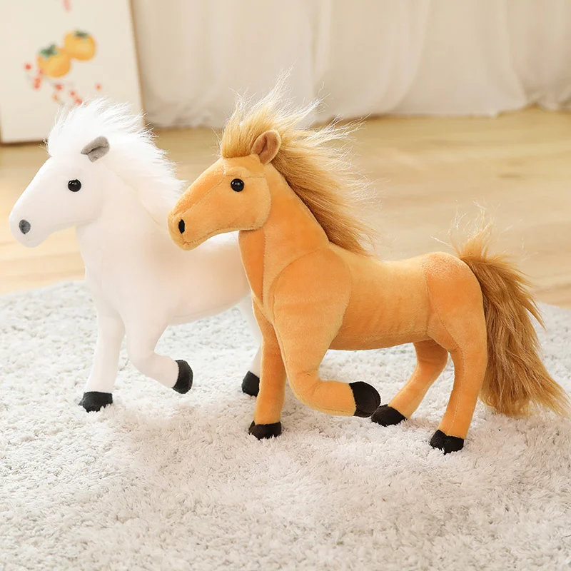 bonecas animais da vida real cavalo travesseiro