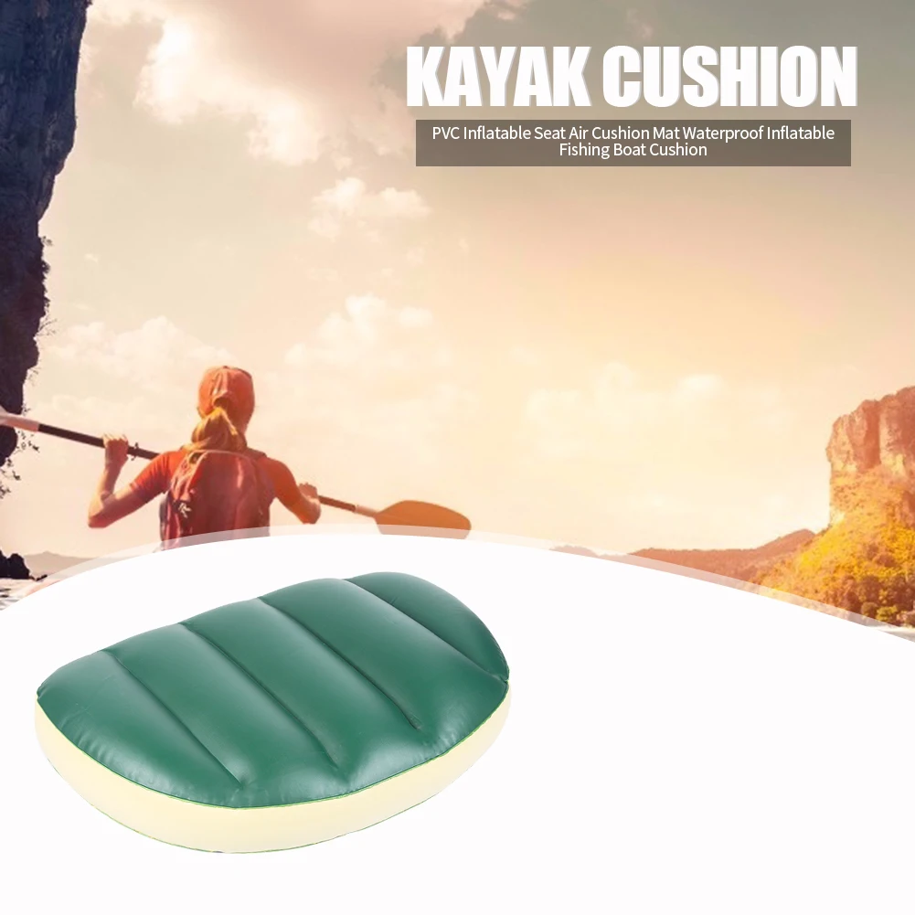 1pc Durable Skiing Drifting PVC Inflatable Air Seat Cushion Kayak Rowing Cushion