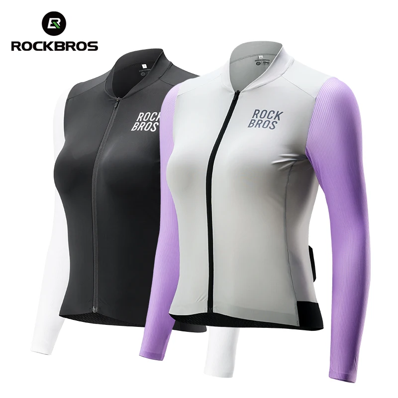 ROCKBROS Female Cycling Jersey Lightweight Breathable Long Sleeves Cycling Shirt Soft High Elastic Jersey Women Clothing cycling shirt,women sports t shirt