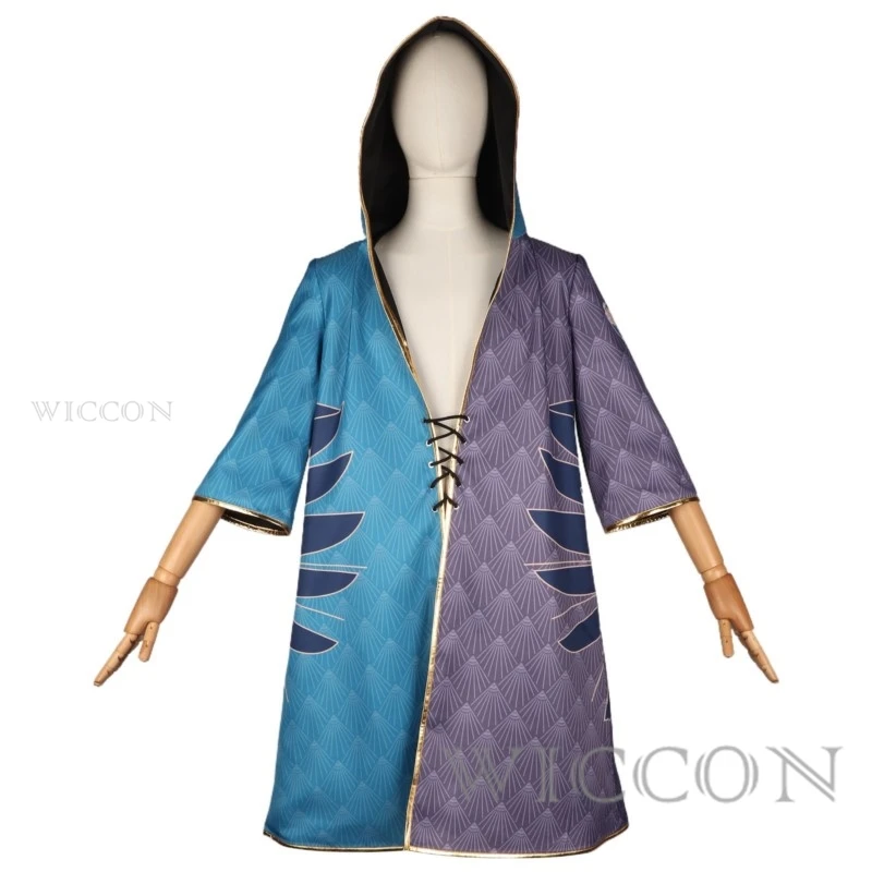 

Medieval Wizardry Cosplay Robe Costume Game Men Witchcraft Legacy School Vintage Stand Collar Trench Halloween Party Costume