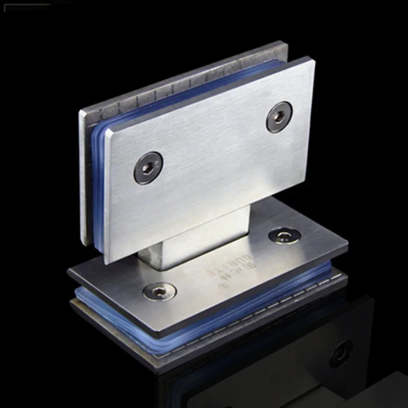 Glass door hinge bathroom clip shower room hinge frameless door glass clip stainless steel 180 degree glass hinge(XQZ-012)