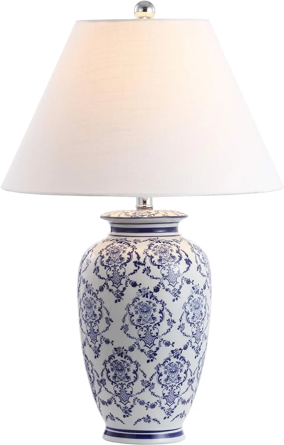 

Juliana 26.25" Chinoiserie Ceramic LED Traditional Bedside Desk Nightstand Lamp for Bedroom Living Room Office College Book Cro