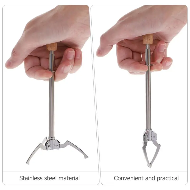 Stainless Steel Multifunctional Ice Clip 1pc Clap Food Tong Triangle Shape Design Triangle Grab Food Ice Holder Suitable For Bar food tongs