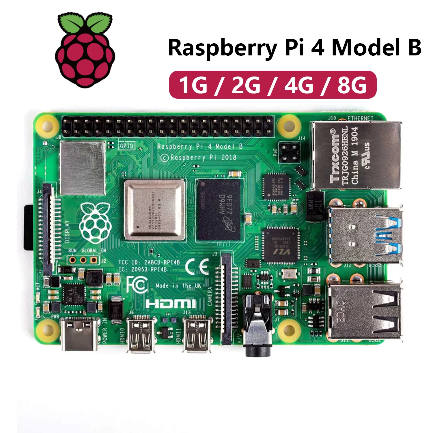 Official-Original-Raspberry-Pi-4-Model-B-Development-Board-RAM-1GB-2GB ...