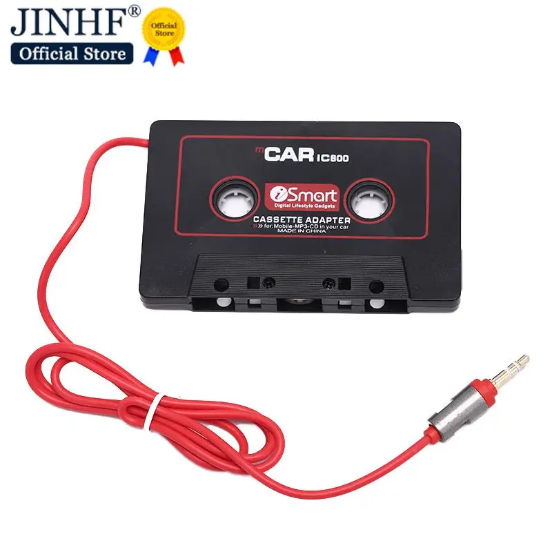 Hot sale 110cm Universal Audio Tape Adapter 3.5mm Jack Plug Black Car  Stereo Audio Cassette Adapter For Phone MP3 CD Player - AliExpress