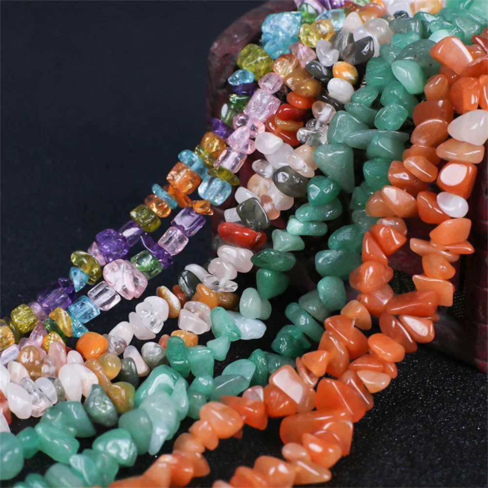 

Charm Irregular Beads for Jewelry Natural Stone 5-8mm Amethyst Agate Coral Aquamarine Jade Crystal DIY Bracelet Necklace Push