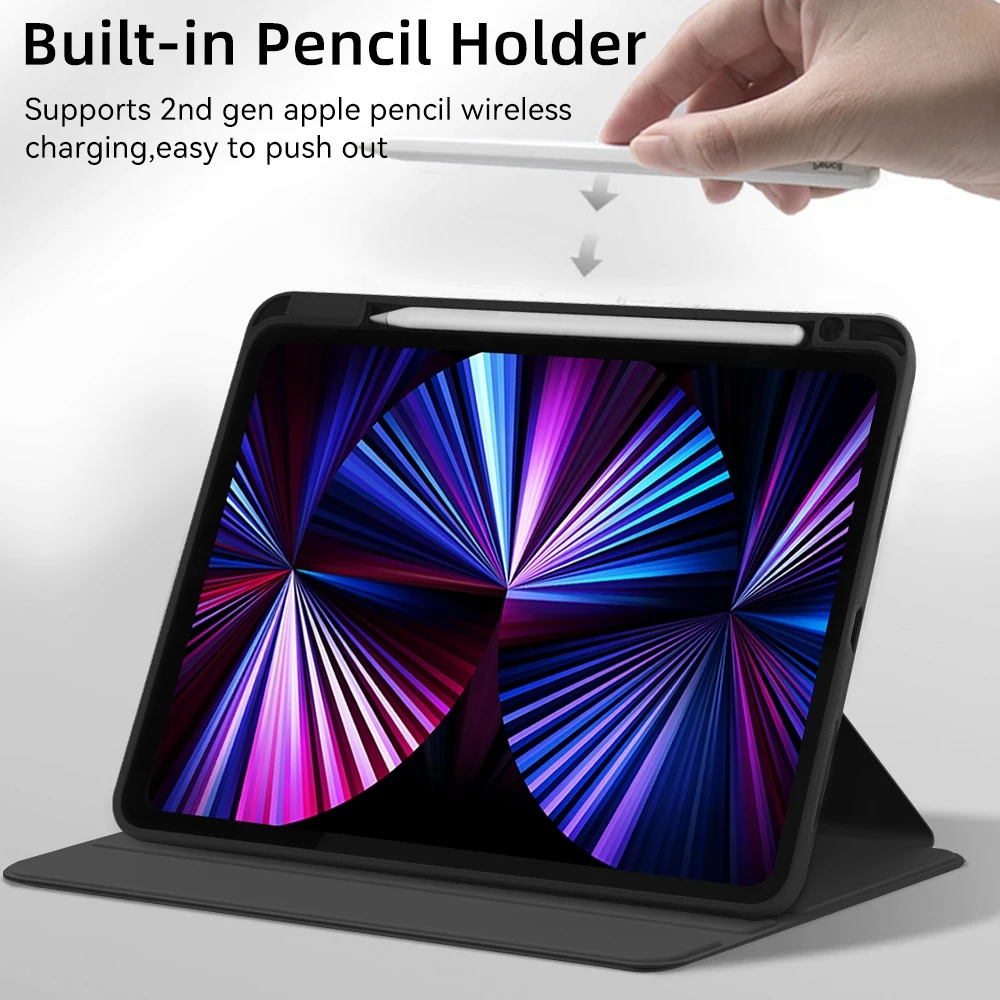 360° Rotatable Transparent Back Cover