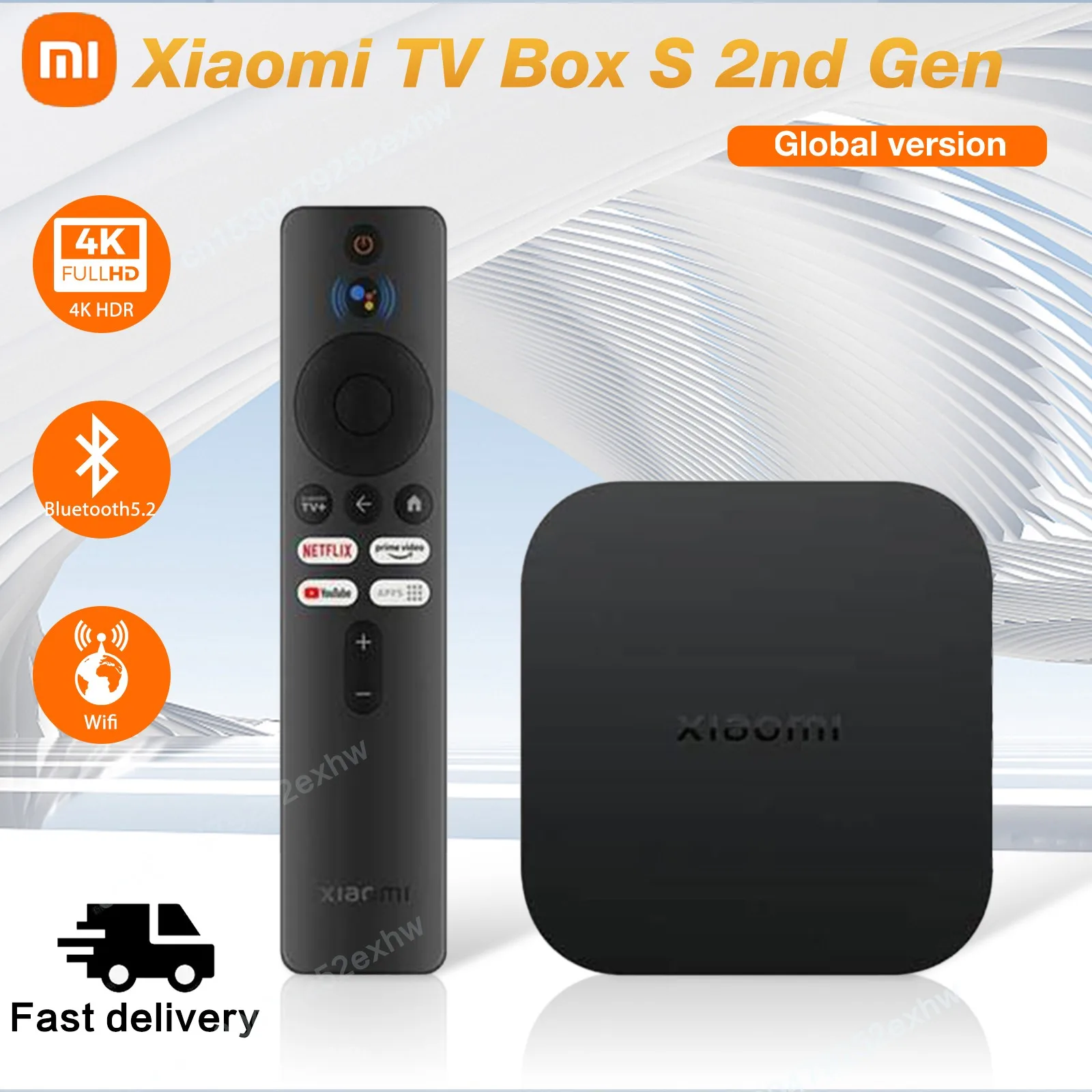 Global Version Xiaomi Mi TV Box 2nd Gen/TV stick 4K Ultra HD Google TV 2GB  8GB Dolby Vision HDR10+ Google Assistant Smart Mi Box