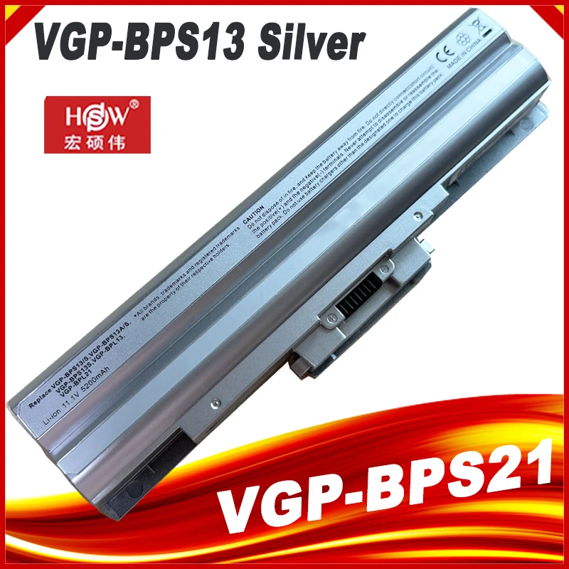 Bateria Prata 4400mah para Sony Vgp-bpl13 Vgp-bps13 Vgp-bps13 b Vgp-bsp13 s Vgp-bps13a b Vgp-bps13a s