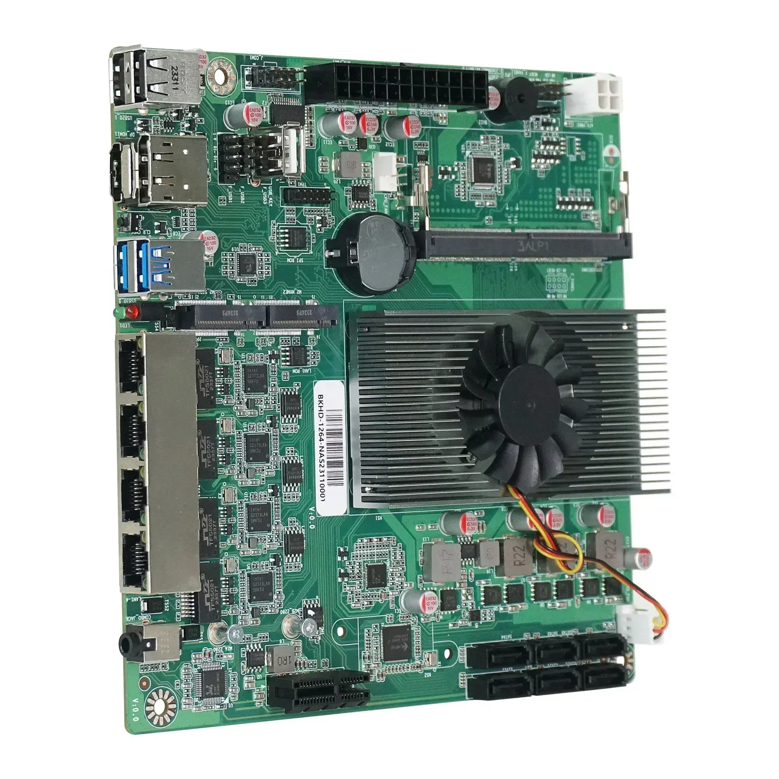 NAS N100 N150 Nics Industrial Motherboard Home 4 Cores 4 Threads Processor 4x2.5G i226 Network M.2 Slot 6xSATA DP HD Low Power 4
