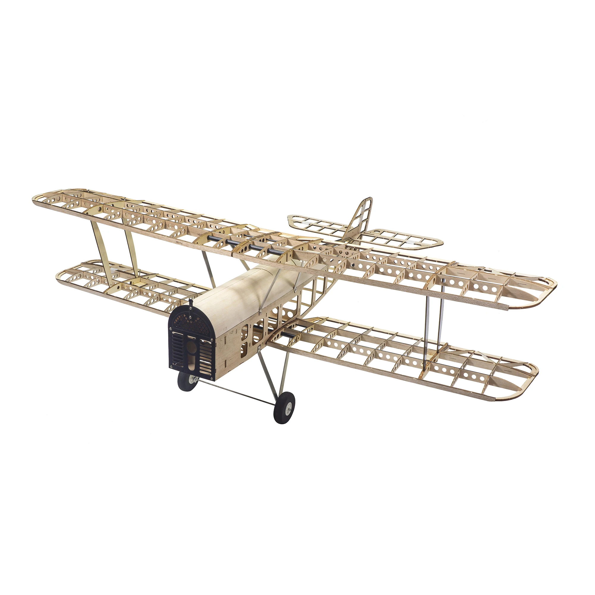Balsa Wood Biplane Warbird RC Airplane Kit