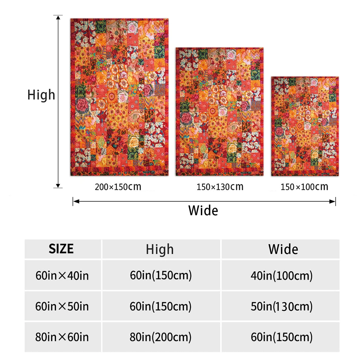 Manta estampada con patrón de flores bohemias, adecuada para sofás, camas, oficinas, viajes, sillas de camping, manta de felpa cálida, 1PC_voghion.com
