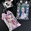 New Ins Cute Cat Ribbon PVC Photocard Holder Kpop Photo Card Holder Bag Pendant Korean Stationery Gifts 1