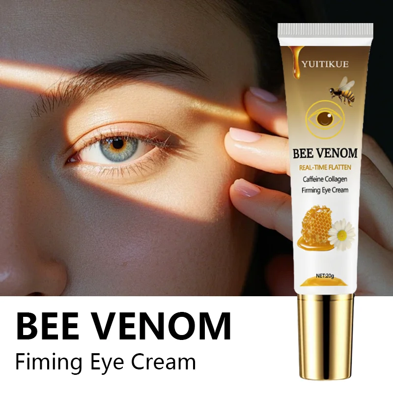 YUITIKUE Bee Venom Firming Eye Cream, smooths in real-time. Contains collagen and retinol, suitable for all skin types.