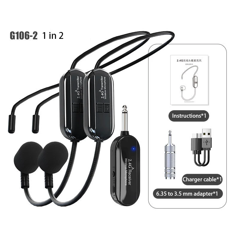 ตัวเลือกสินค้า ไมโครโฟนไร้สาย 2.4GHz ส่งสัญญาณไกล เสียงชัดเจน