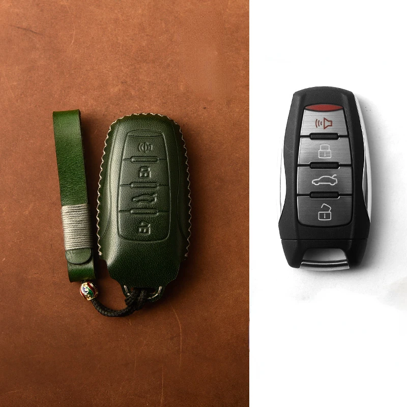 

For HAVAL H2S H4 H5 H6 H7 H9 M6 F7 Cowhide Leather Smart Key Cover