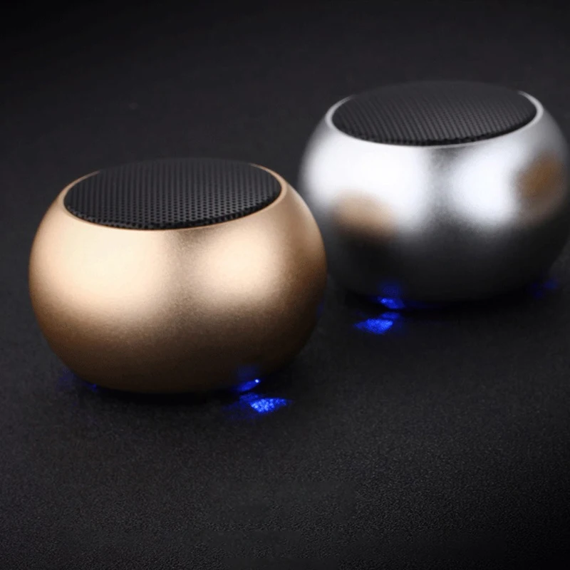 Portable Bluetooth Wireless Speaker - Mini Metal Soundbox with Deep Bass Subwoofer and Hands-Free Calling