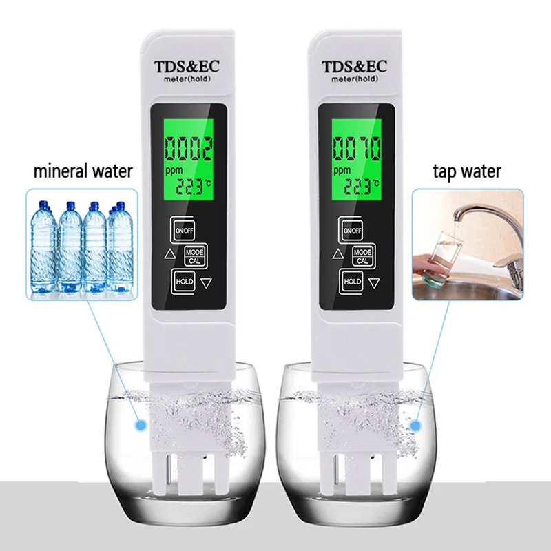 Water Quality Detection Pen Household Drinking Water EC Meter 2in1 TDS Test Meter 6