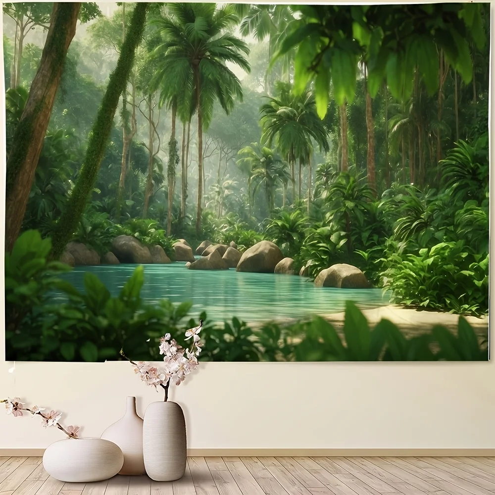 Tapisserie de forêt tropicale luxuriante 4