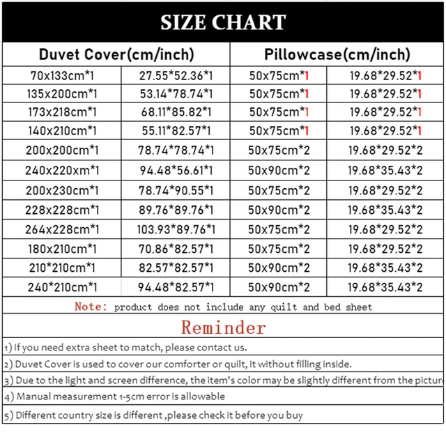 Comforter Size Chart Cm ubicaciondepersonas.cdmx.gob.mx