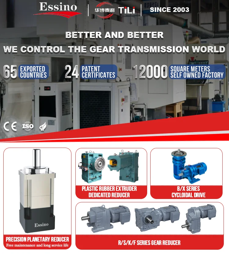 Description Picture 2 of itemGear Box Speed Reducer Transmission Gearbox For Plastic Extruder Rubber Mixer Crusher Milling Machine Decelerator